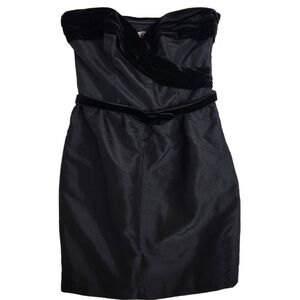 Laundry by Design Velvet Trim Strapless Dress